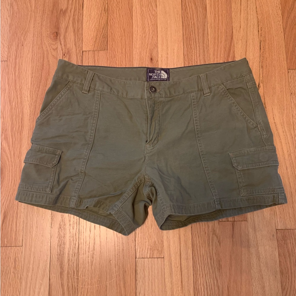 North Face Khaki Green Cargo Shorts